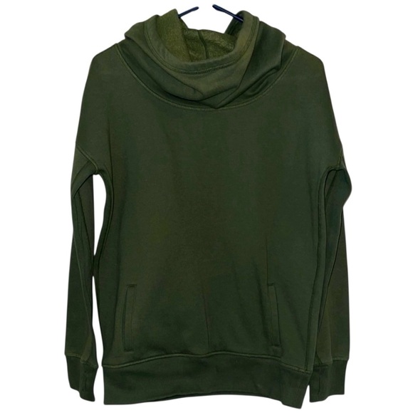 🌹ATHLETA OLIVE HOODED SWEATSHIRT - Picture 1 of 4